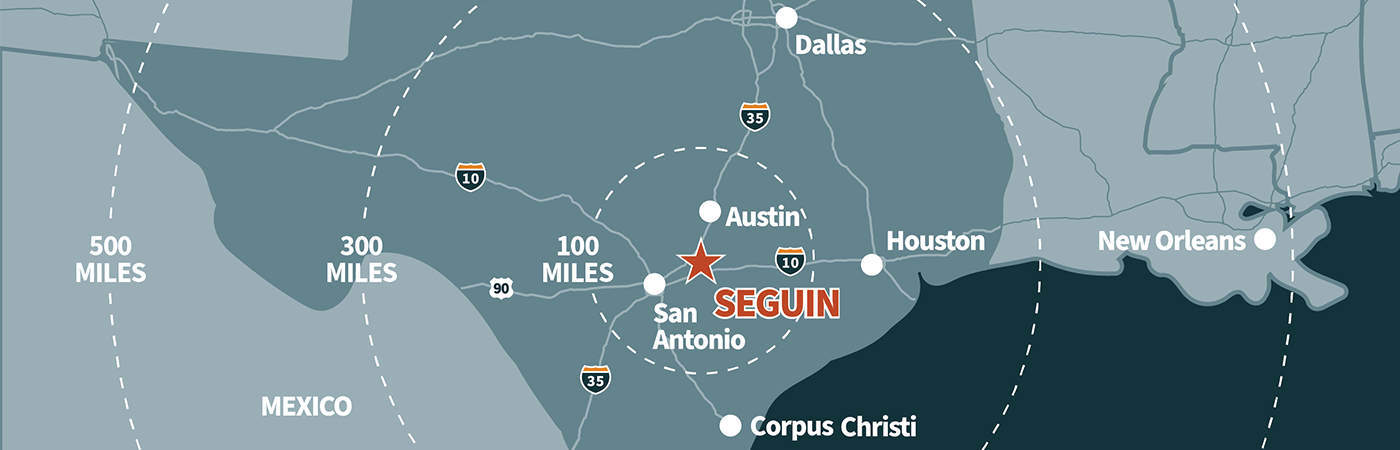 Seguin's Strategic Location