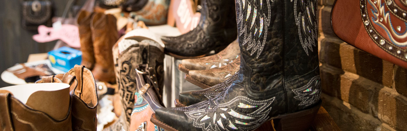 cowboy boots at small business in seguin